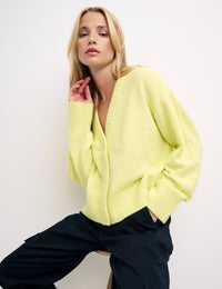 Green 3 Button Cardigan