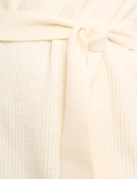 Cream Belted Jumper Mini Dress