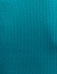 Teal Knitted Rib Vest