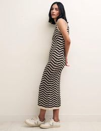 Chevron Racer Midi Dress