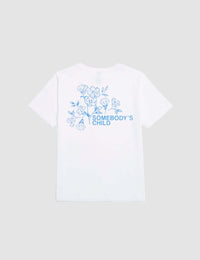 White Somebody's Child Blue Floral T-Shirt