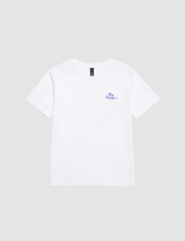 White Somebody's Child Blue Floral T-Shirt