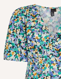 Multi Ditsy Floral Maternity Clementine Smock Wrap Dress