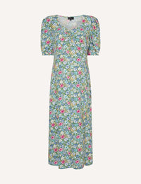 Green Ditsy Floral Maternity Rosie Midi Dress