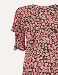 Heather Mini Rose Maternity Luna Midi Dress