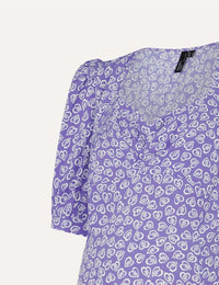 Maternity Purple Heart Print Rosie Midi Dress