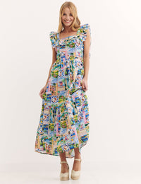 Multi Raye Postcard Cassidy Maxi Nightdress