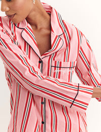 Pink Harry Stripe Long Sleeve Long Leg PJ Set