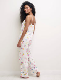 White Floral Cami Top & Trouser Pyjama Set