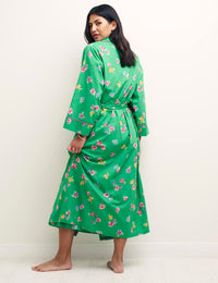 Green Floral Dressing Gown Robe