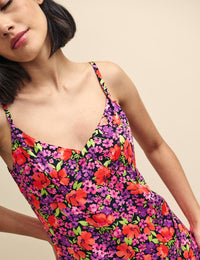 Bright Floral Slip Midi Nightdress