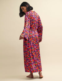 Bright Floral Pyjama Dressing Gown Robe