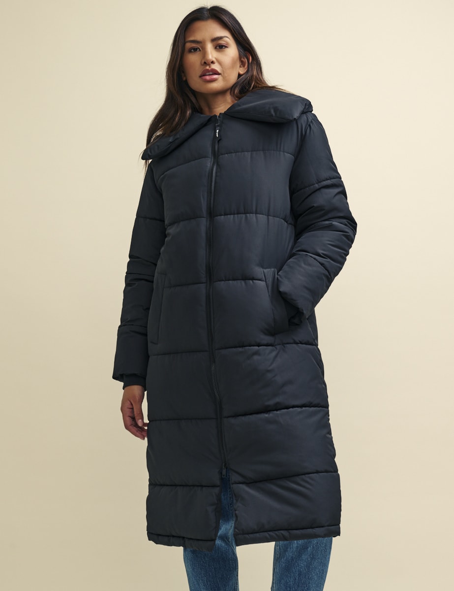 Puffer Coat Sales On Coats Black Long Line Puffer Coat