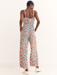 Multi Ditsy Floral Olive Jumpsuit