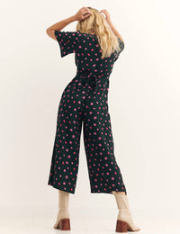 Black Chessie Checkerboard Winnie Jumpsuit