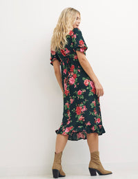 Corby Blooms Green Petite Callie Midi Dress