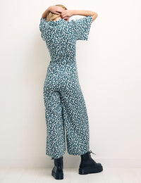Green Ditsy Floral Daisy Jumpsuit