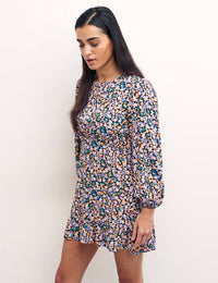 Harper Ditsy Petite Serena Long Sleeve Mini Dress