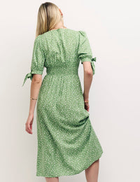 Petite Green Floral Midi Shift Dress