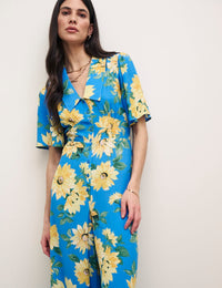 Sunflower V-Neck Daisy Jumpsuit