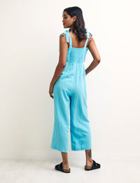 Blue Tie Shoulder Meg Jumpsuit