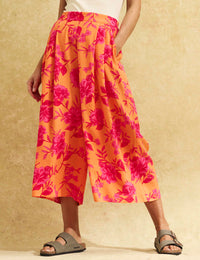 Petite Orange Bloom Zeena Trouser