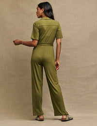 Fearne Cotton Khaki Green Zip Up Connor Jumpsuit