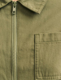 Khaki Utility Zip Up Portland Jumpsuit