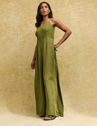 Khaki Wide Leg Maryana Jumpsuit