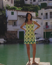 Green Floral Connie Shift Dress