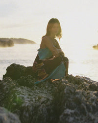 Brown Strappy Abstract Print Darcie Midi Dress