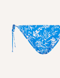 Blue Retro Print Georgia Tie Side Bikini Brief