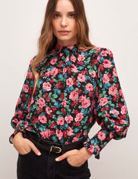 Pink Floral Marina Blouse