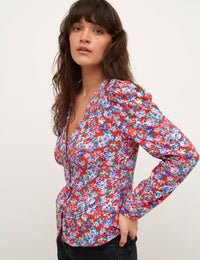 Brioney Floral Red Jilly Top