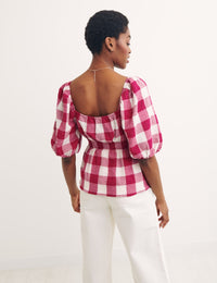 Pink Check Lisa Top