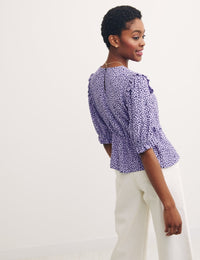 Purple Ditsy Floral Felicia Blouse