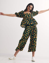 Black Sassy Orange Eugenia Blouse