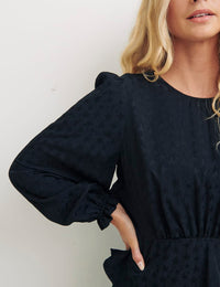 Black Star Jacquard Eleri Blouse