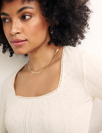 Cream Long Sleeve Carey Top