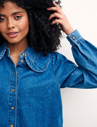 Denim Collared Blouse