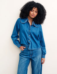 Denim Collared Blouse