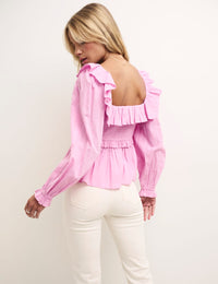 Pink Peplum Ariel Top