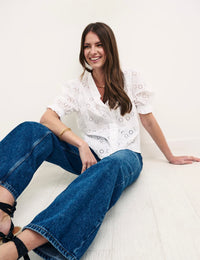 White Broderie Melissa Top