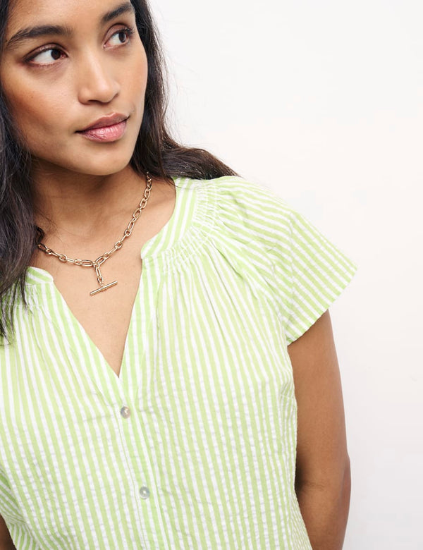Green Stripe Susan Top