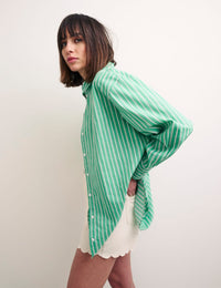 Green Stripe Oversized Shirt