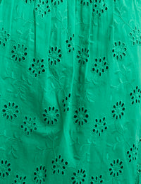 Green Broderie Una Top