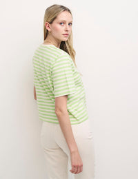 Green Strip Cameron Boyfriend Tshirt