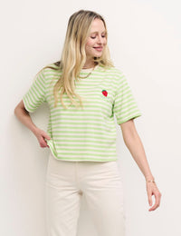Green Strip Cameron Boyfriend Tshirt