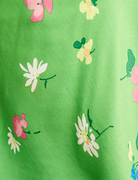 Green Floral Cowl Neck Sophia Satin Cami Top