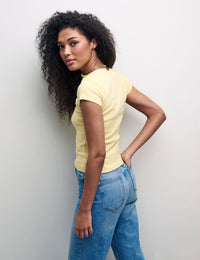 Yellow Tristan Henley Tee